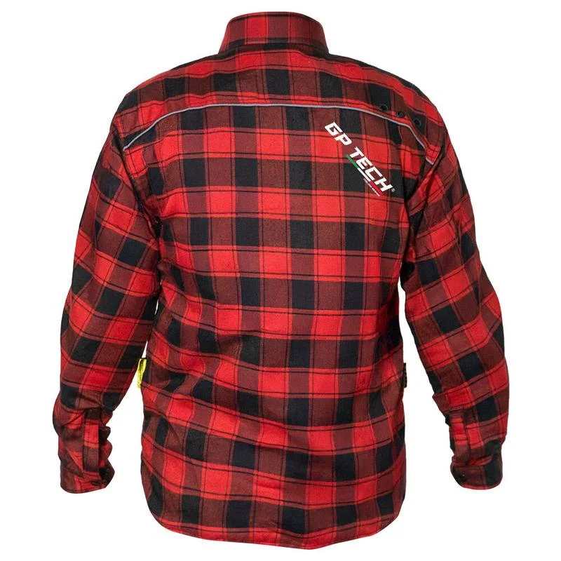 Jaqueta GP Tech Custom Masculina Xadrez Flanelado Vermelho